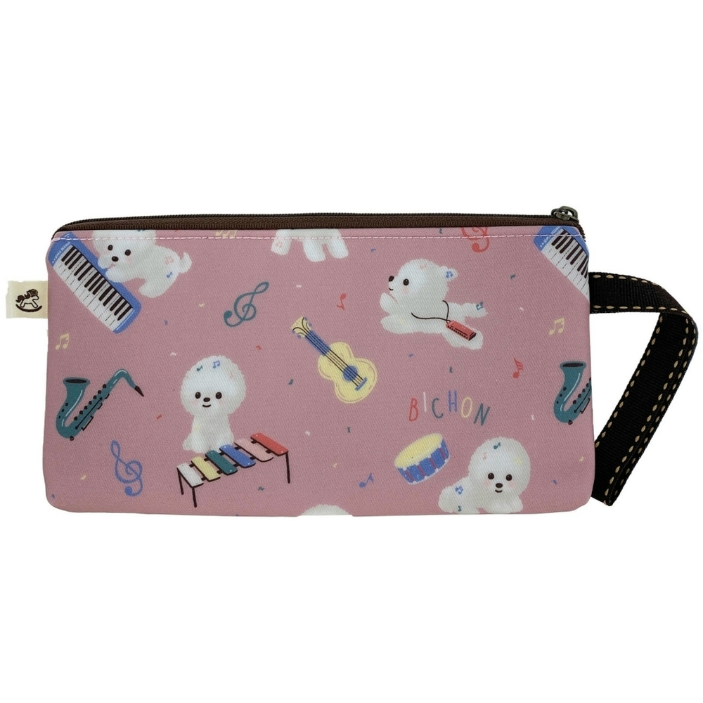 Waterproof Bichon Long Coin Purse Wristlet Bag